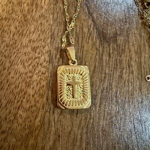 💥Bundle 5 for $15! Cross Gold Necklace